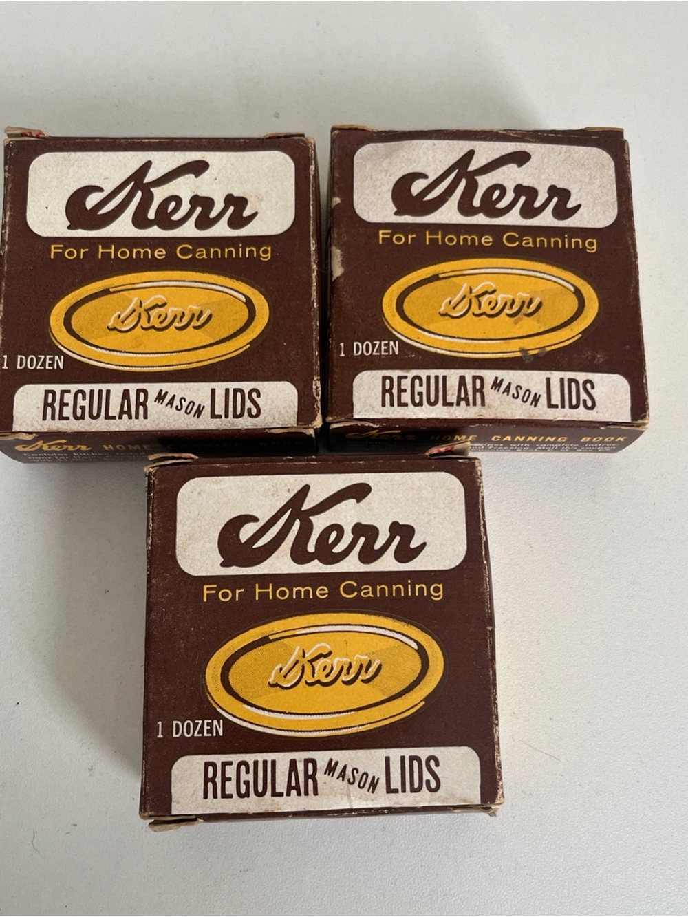 Vintage Kerr Bundle Regular Mouth Canning Lids Mason Jar Lids 3 Packs Of 12 Lids